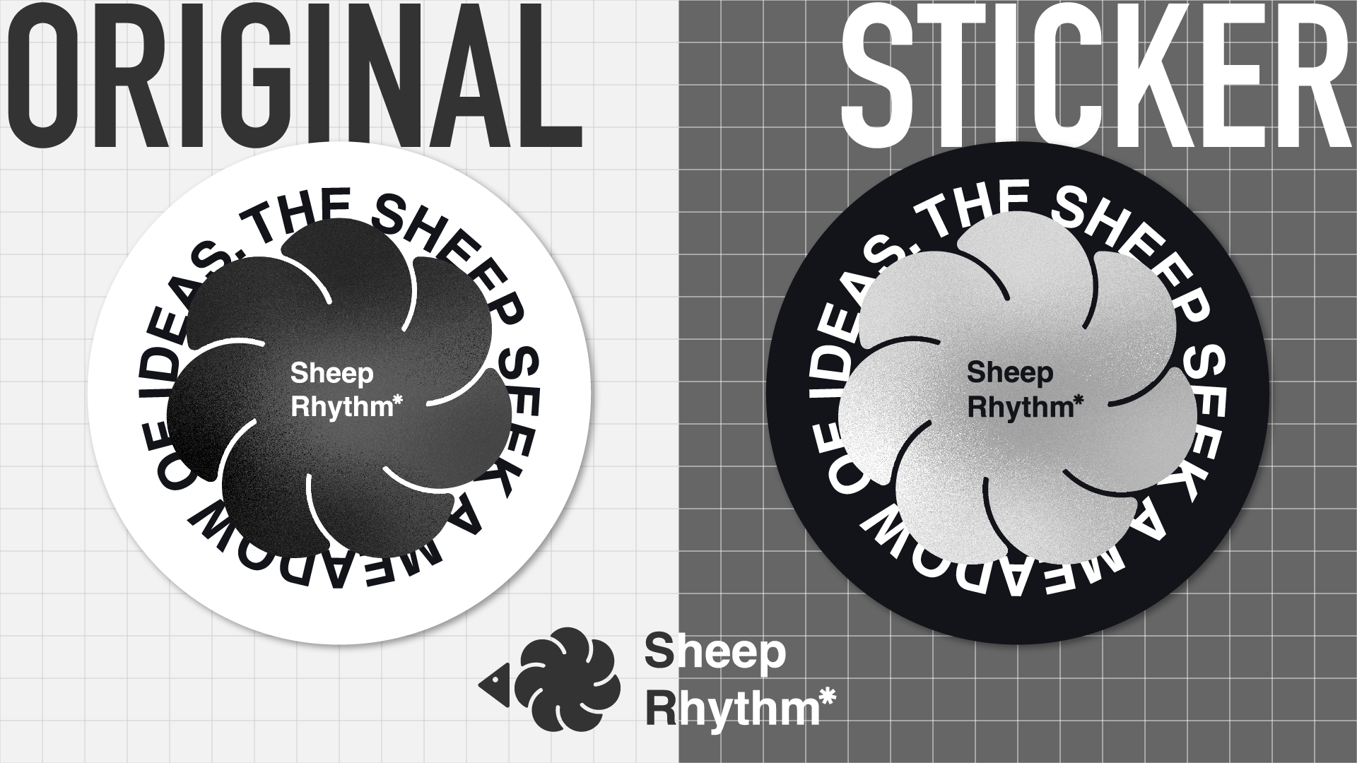 謎付きステッカー